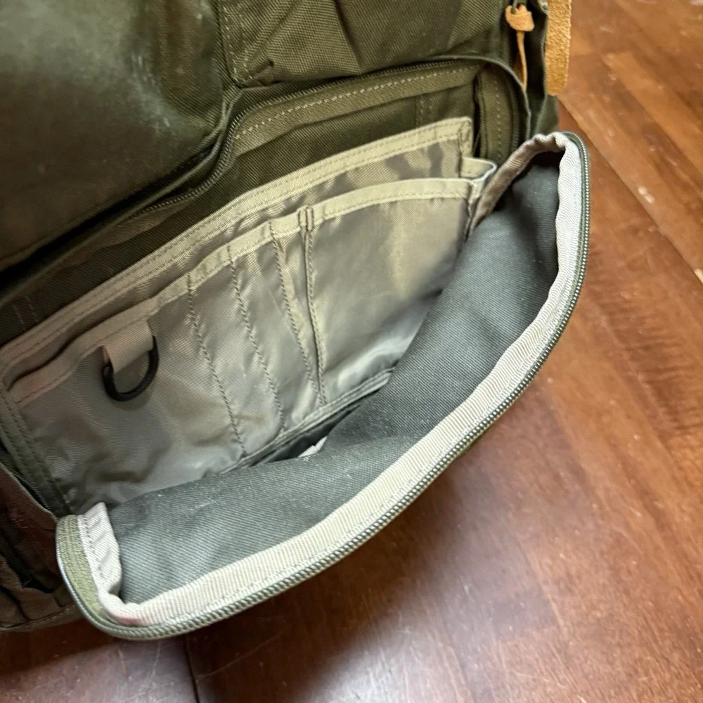 United By Blue 24L ARID Backpack Army‎ Green Upcycled Materials Hiking TSA